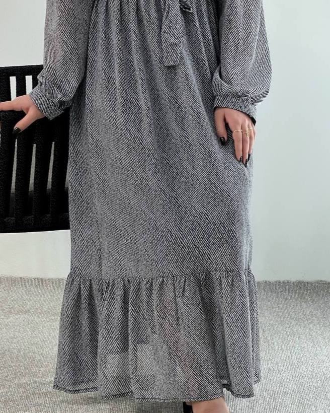 پیراهن حریر آستردار کد 4759