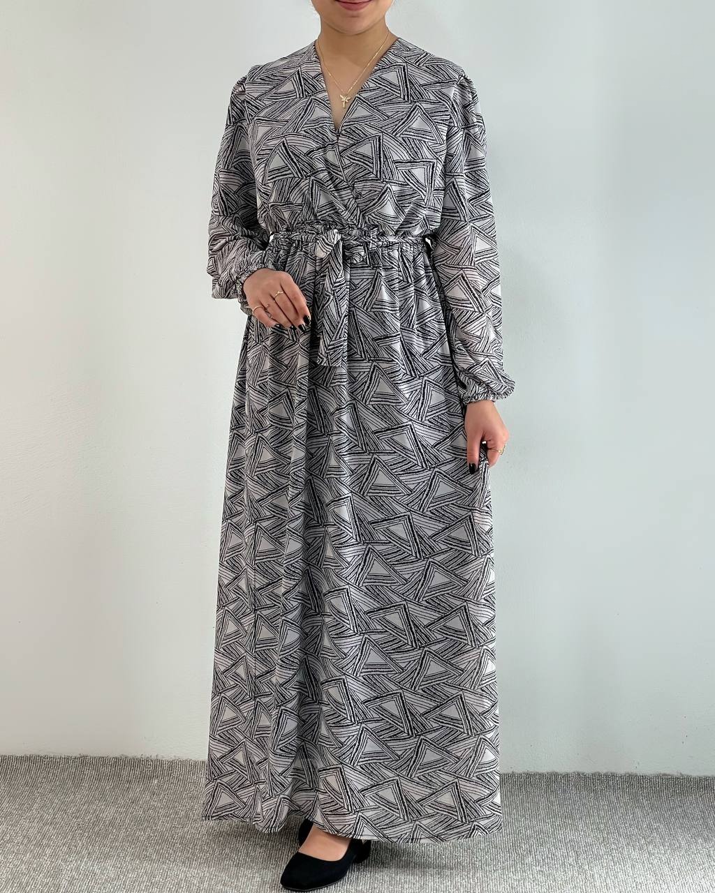 پیراهن حریر آستردار کد 4759