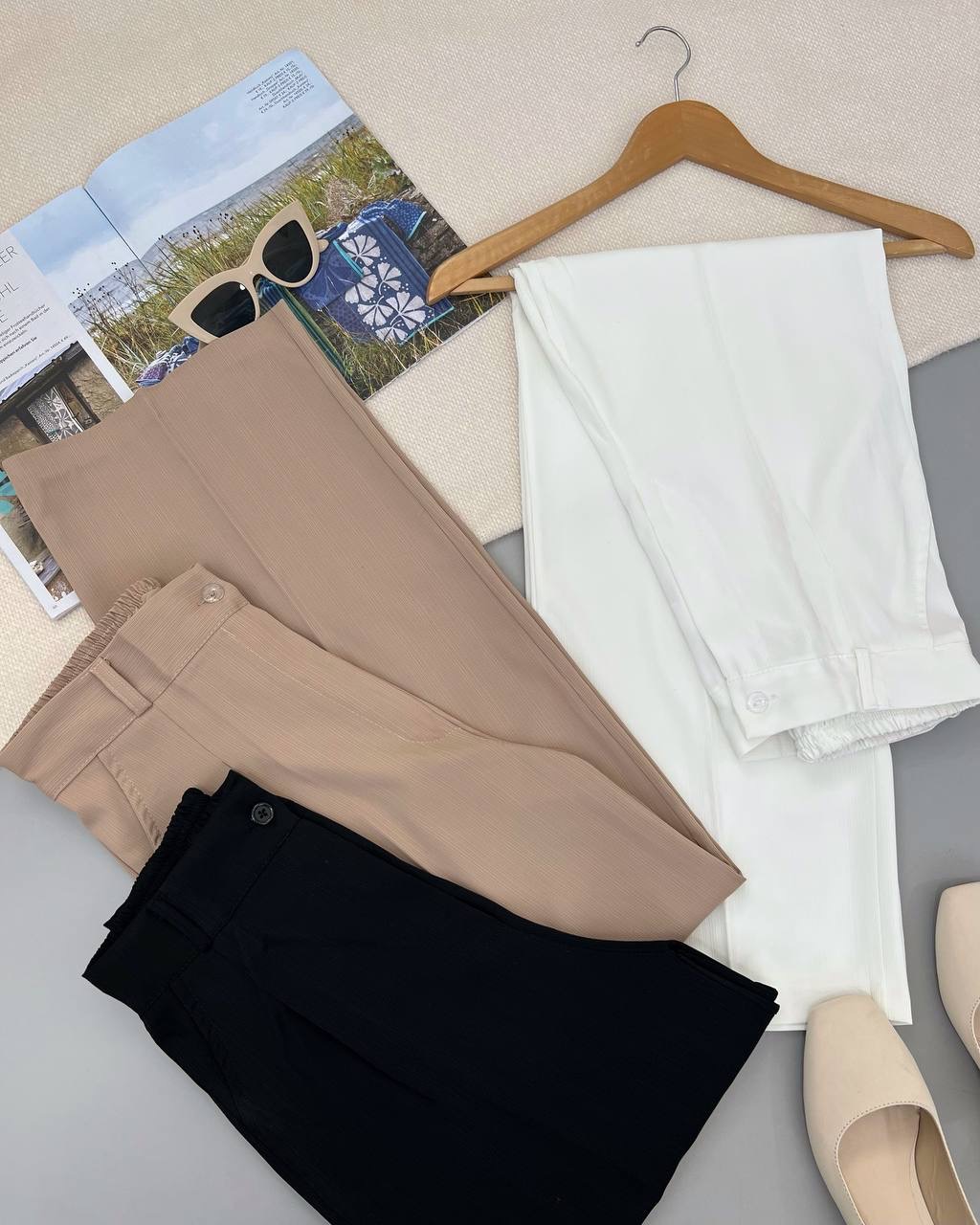 شلوار نیم بگ سه رنگ کد 4761