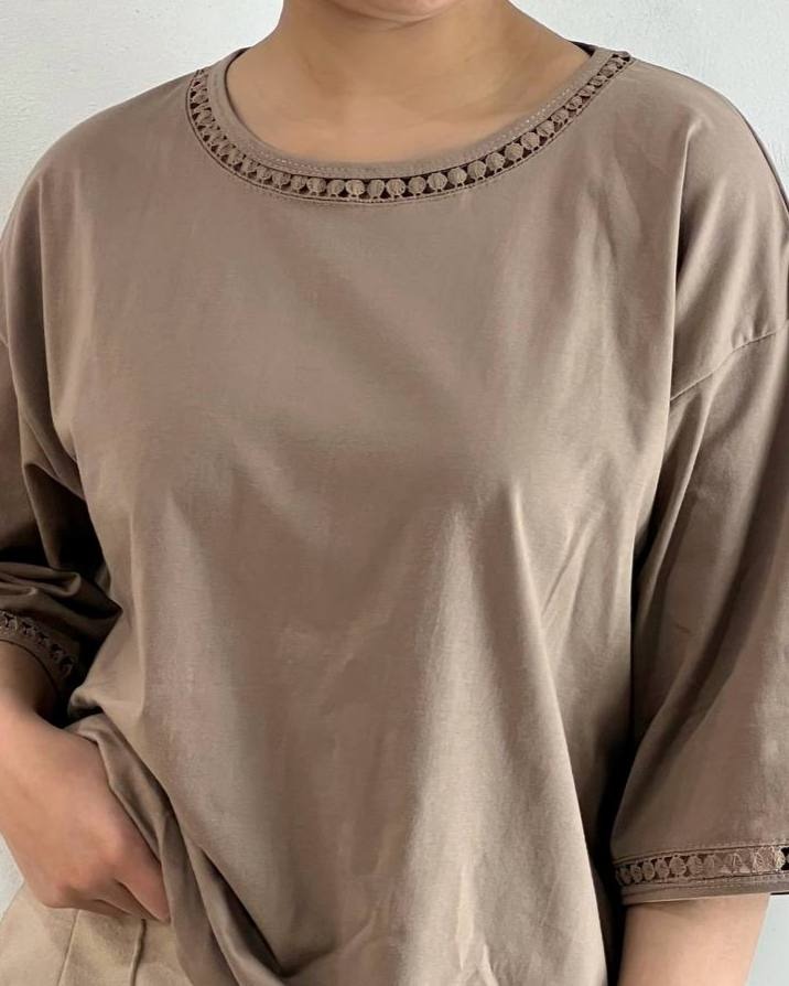 تیشرت لانگ دور عدسی کد 4764