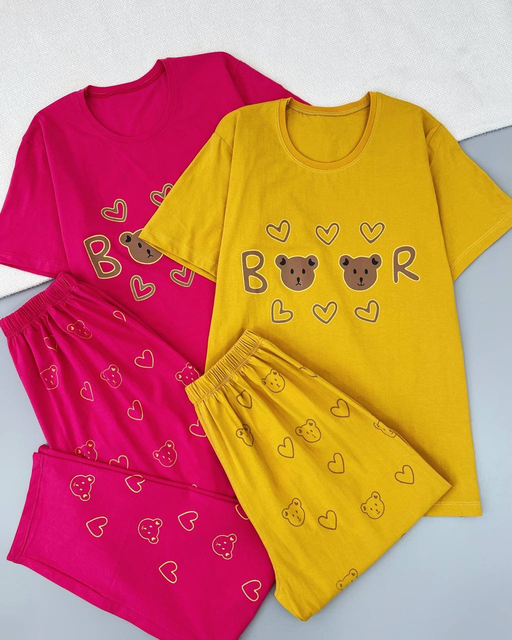 ست تیشرت و شلوار راحتی 6 رنگ کد 4768