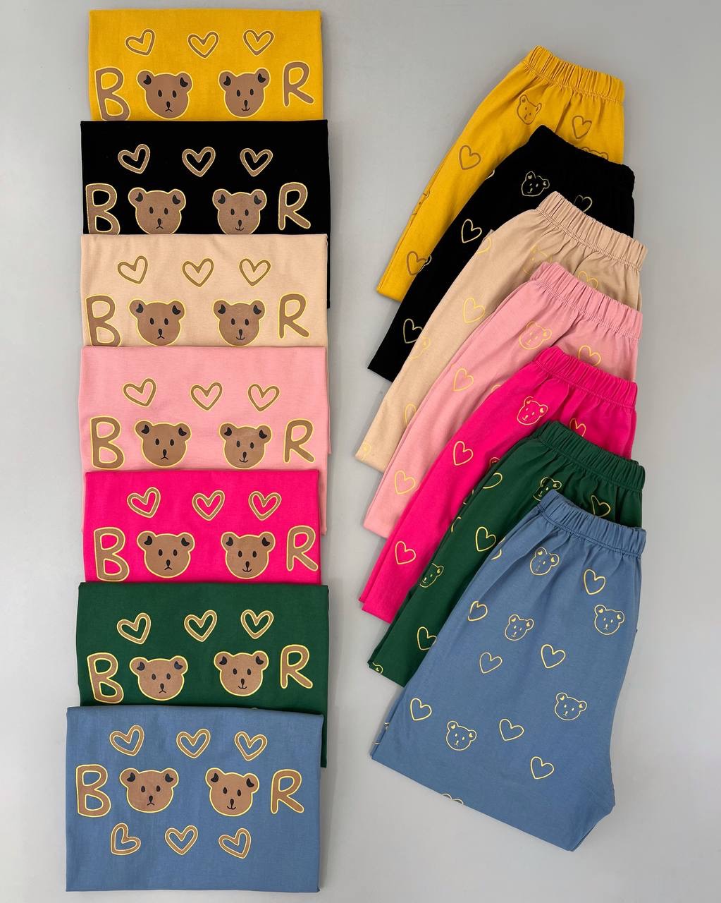 ست تیشرت و شلوار راحتی 6 رنگ کد 4768