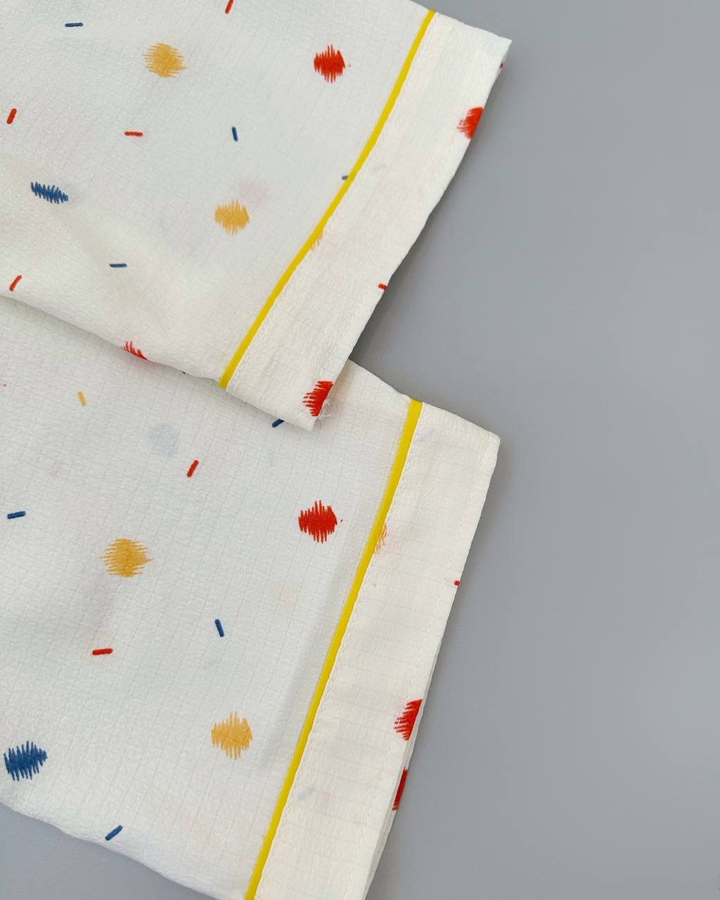 ست پیراهن جلو دکمه و شلوار کد 4777