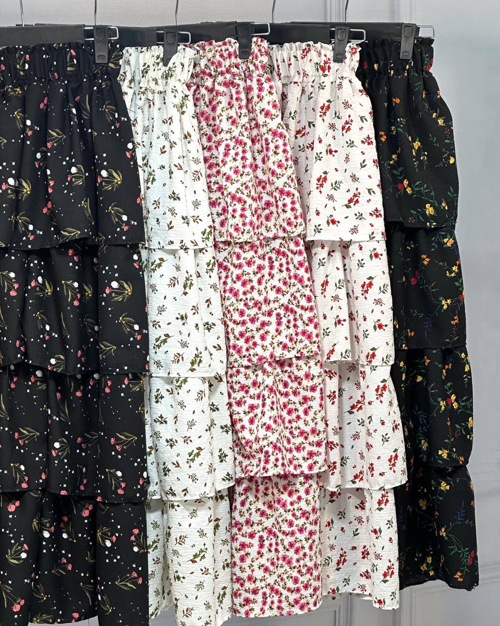 دامن طبقه ای گل ریز کد 4778