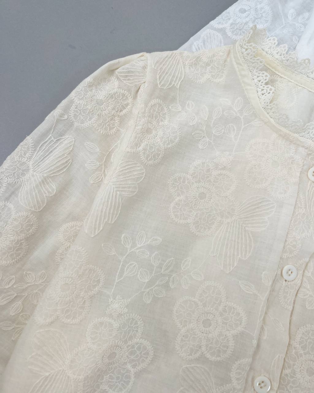 شومیز تمام خامه دوزی 2 رنگ کد 4781