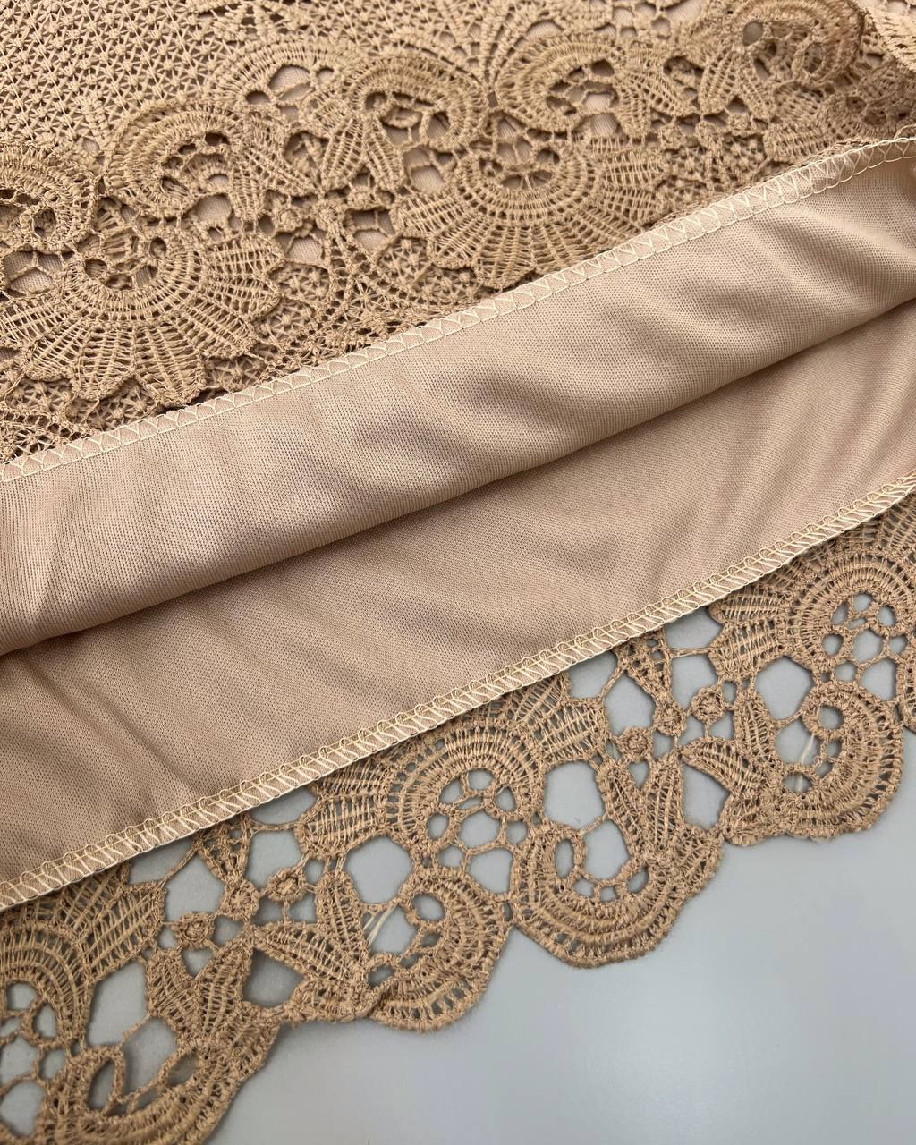 شومیز تمام گیپور آستردار کد 4786