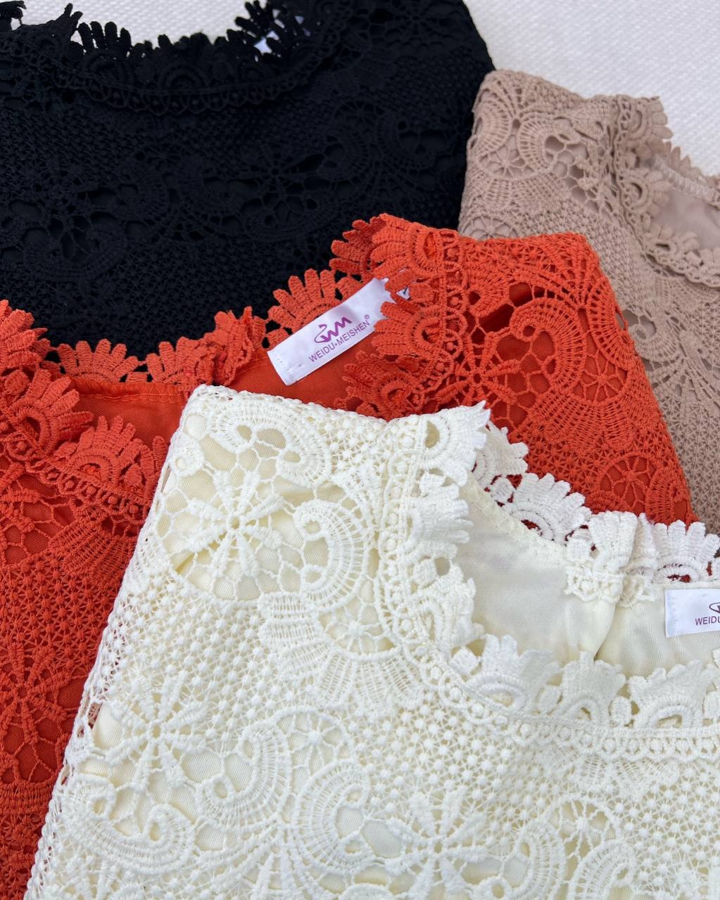 شومیز تمام گیپور آستردار کد 4786