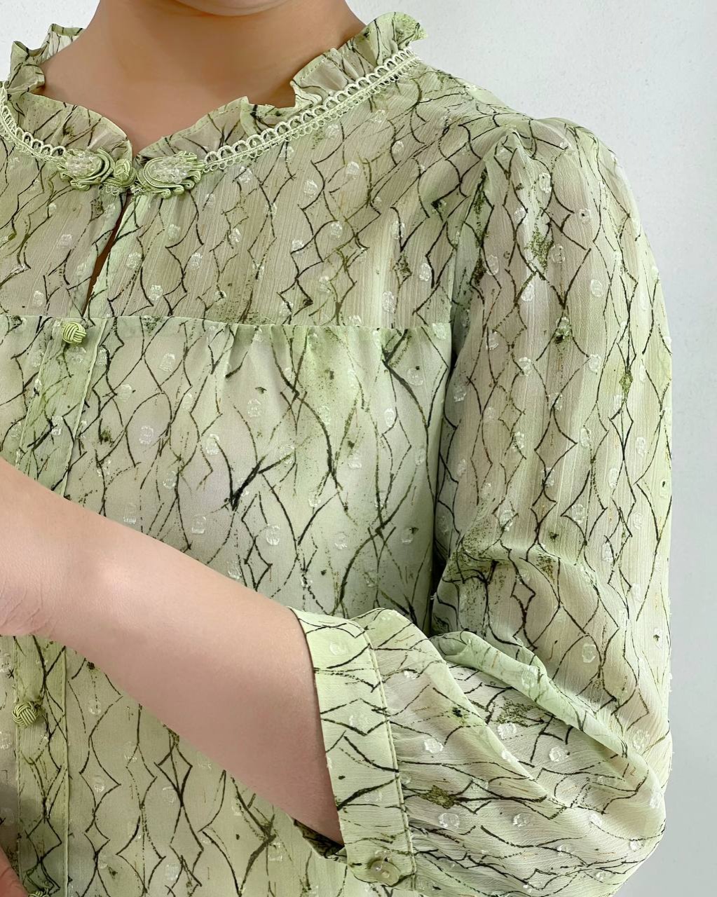 شومیز حریر آستردار کد 4787