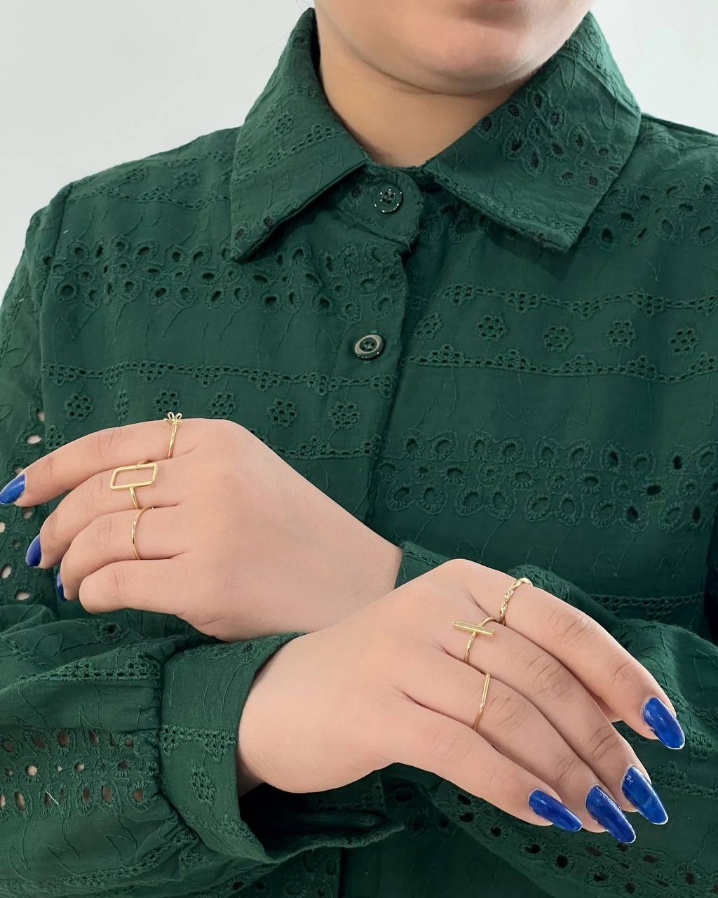 شومیز تمام خامه دوزی آستردار کد 4788