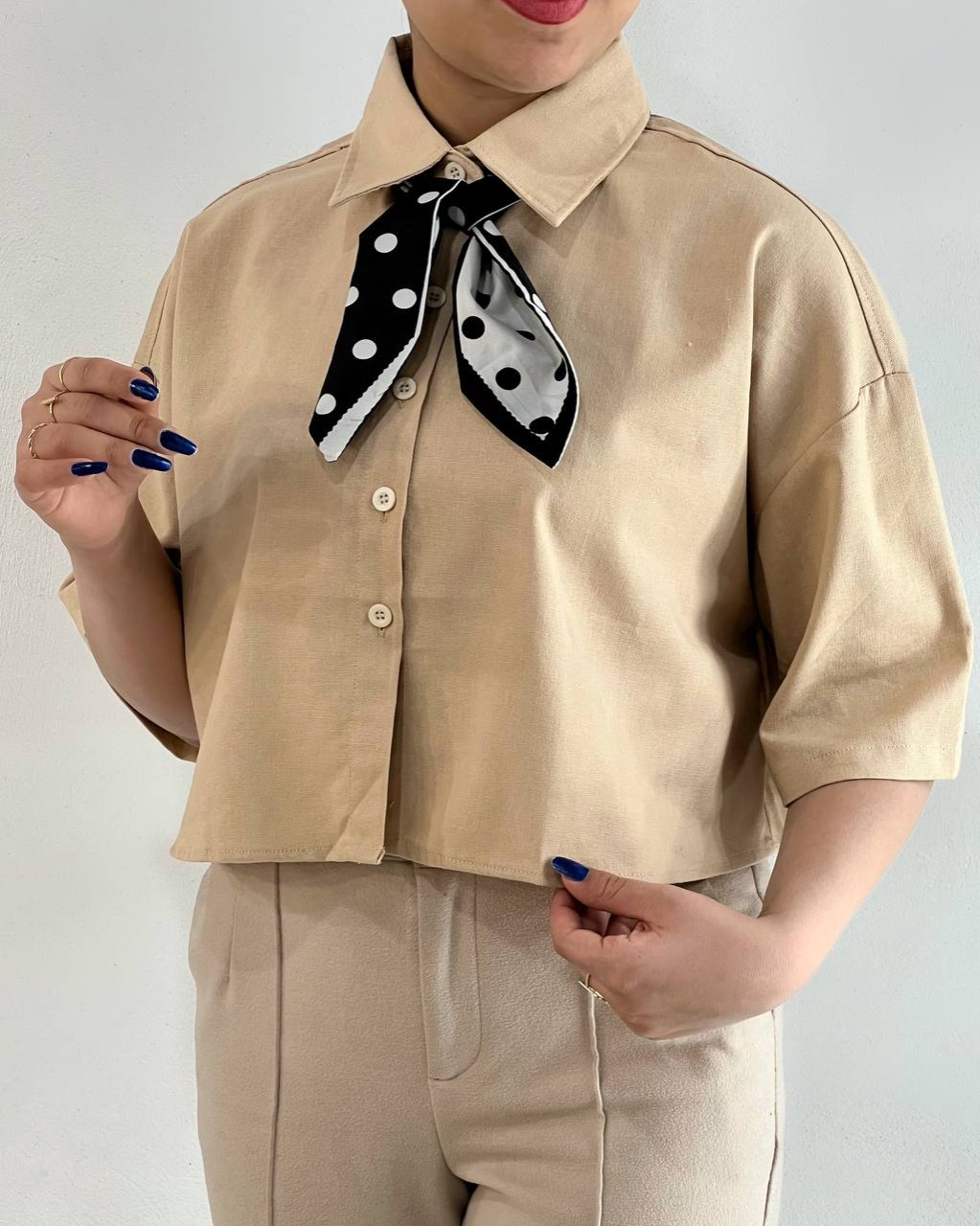 شومیز کراپ لینن کد 4790