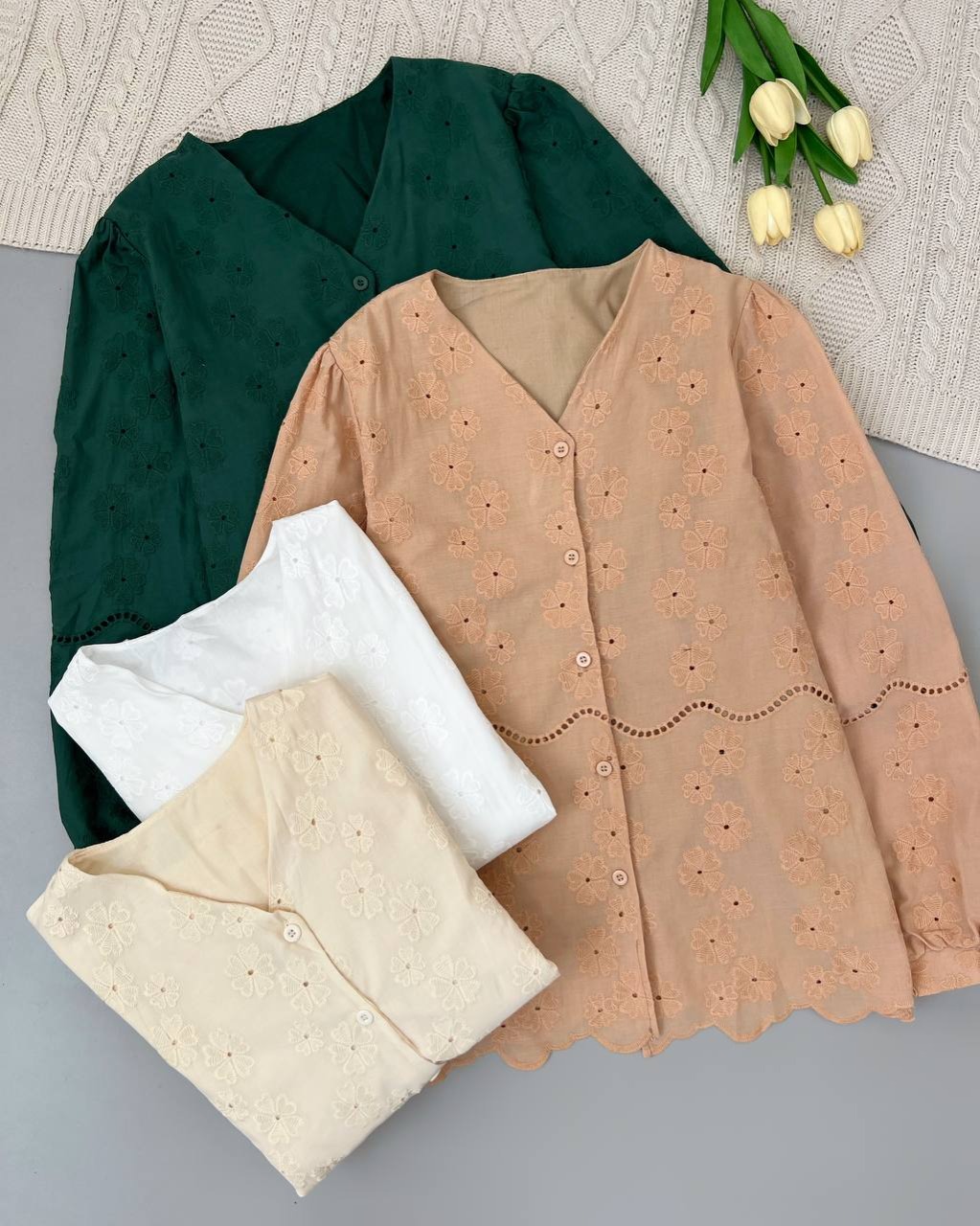 شومیز تمام خامه دوزی کد 4792