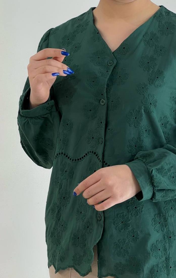 شومیز تمام خامه دوزی کد 4792