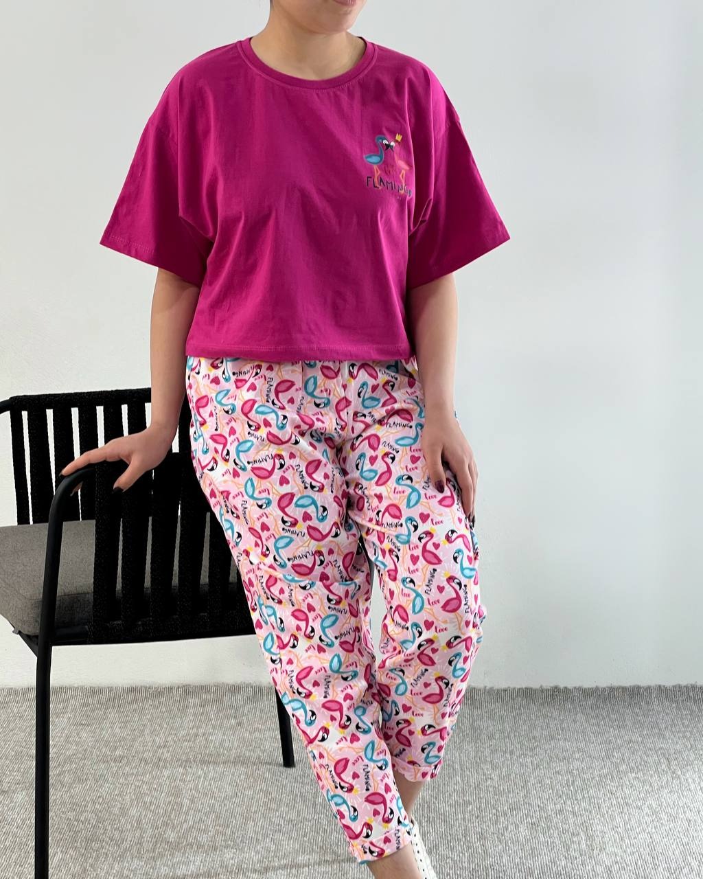 ست کراپ و شلوار کد 4796