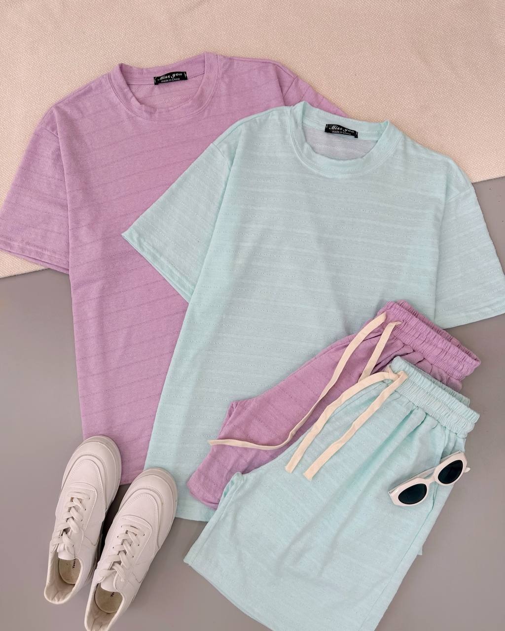 ست تیشرت و شلوارک سوزندوزی کد 4799