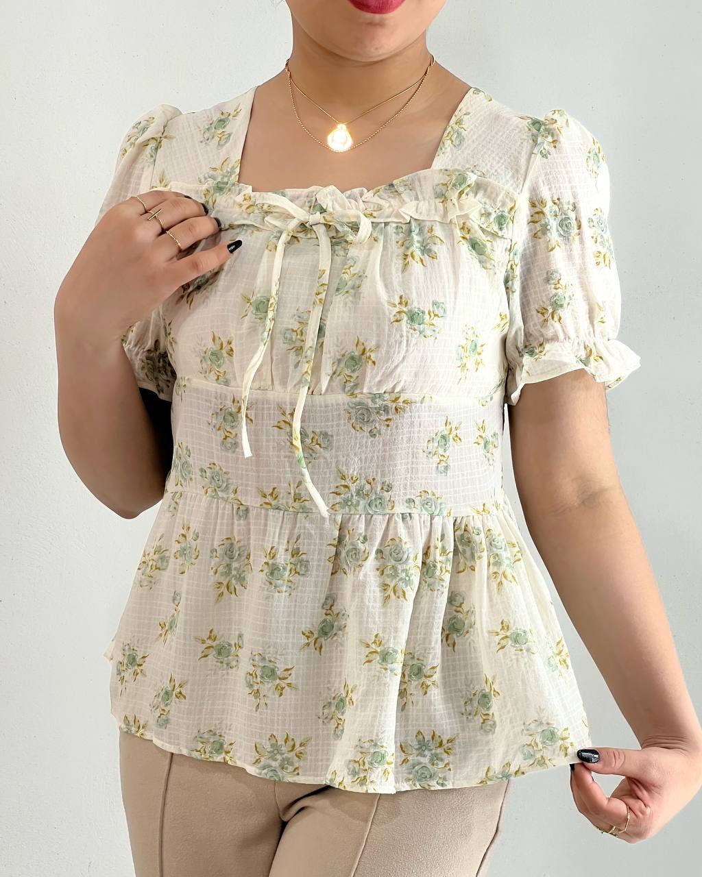 شومیز عروسکی دو رنگ کد 4809