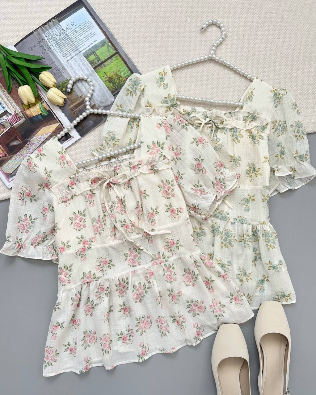 شومیز عروسکی دو رنگ کد 4809