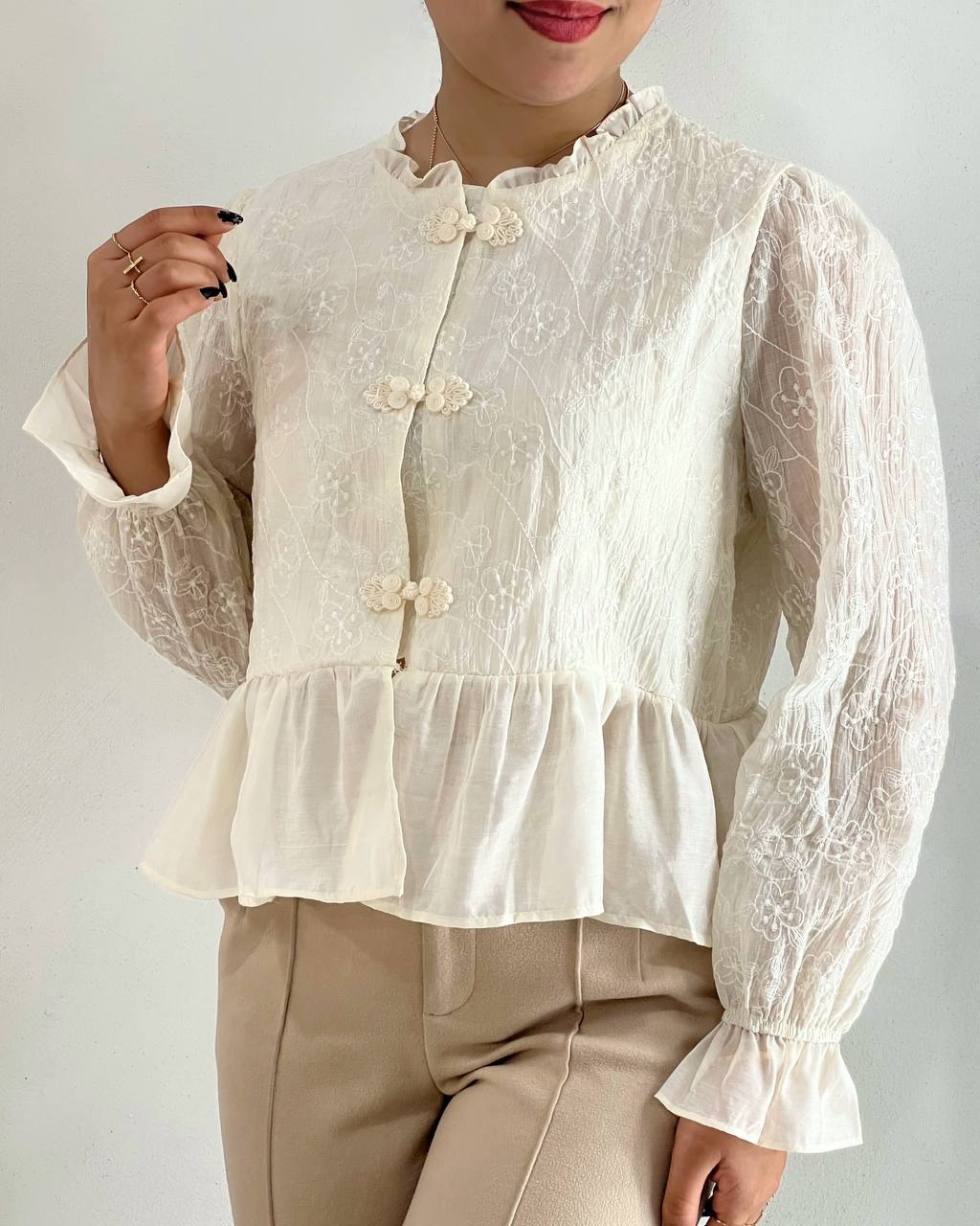 شومیز تمام کار شده کده 4812