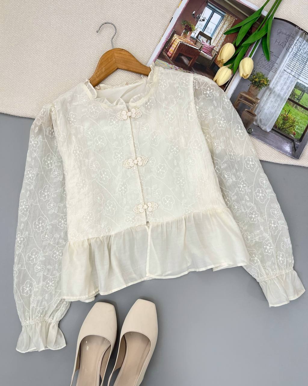 شومیز تمام کار شده کده 4812