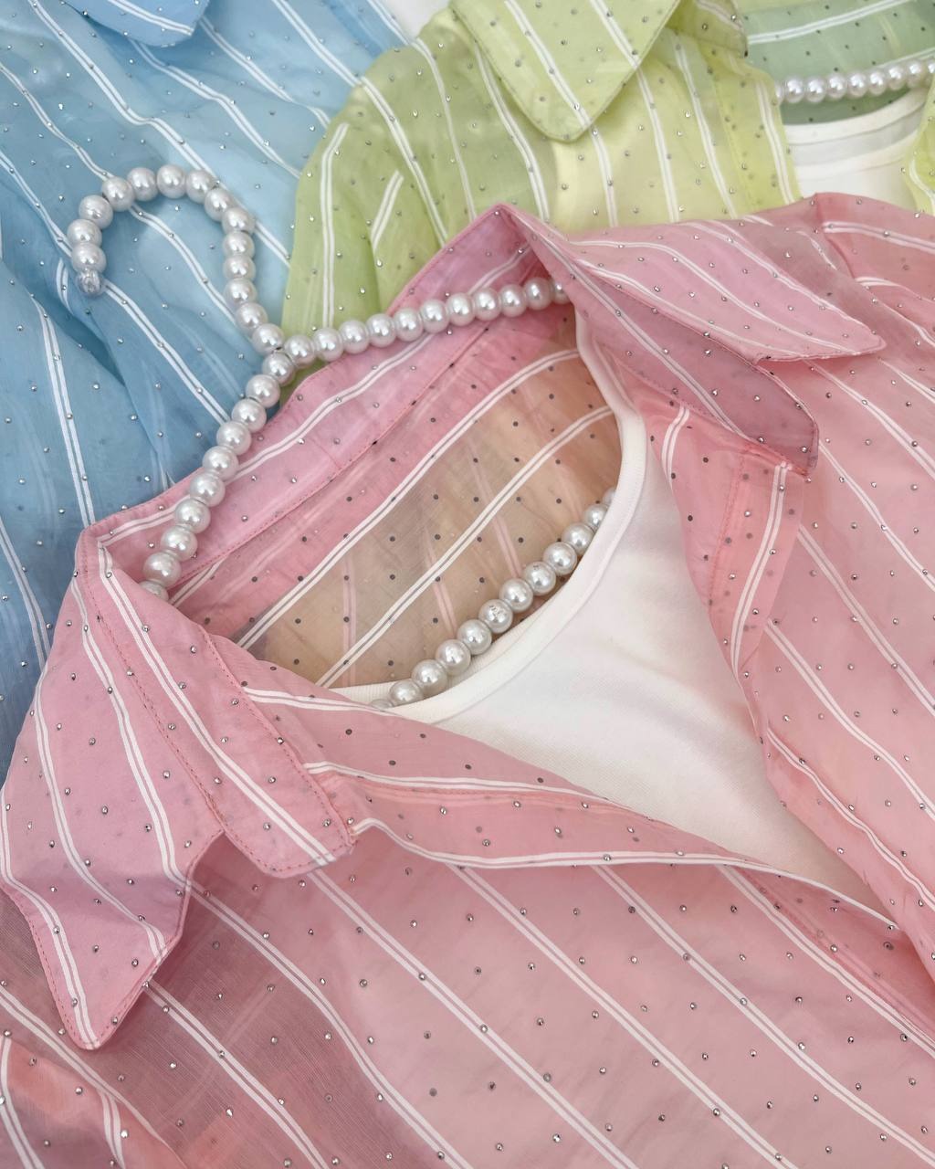 ست تاپ بهمراه شومیز کد 4817