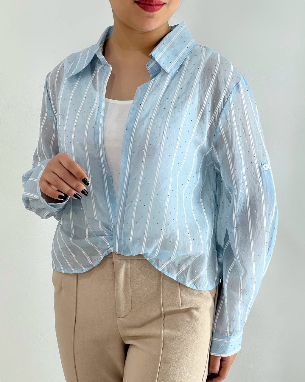 ست تاپ بهمراه شومیز کد 4817