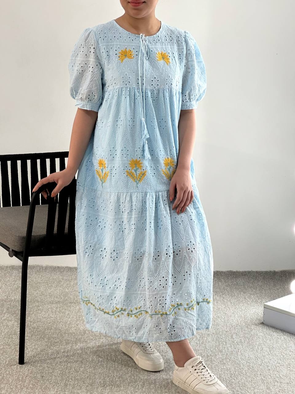 پیراهن تمام خامه دوزی گلدوزی شده کد 4829