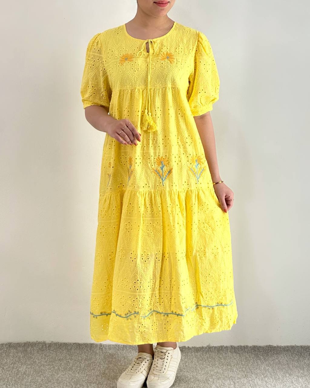 پیراهن تمام خامه دوزی گلدوزی شده کد 4829