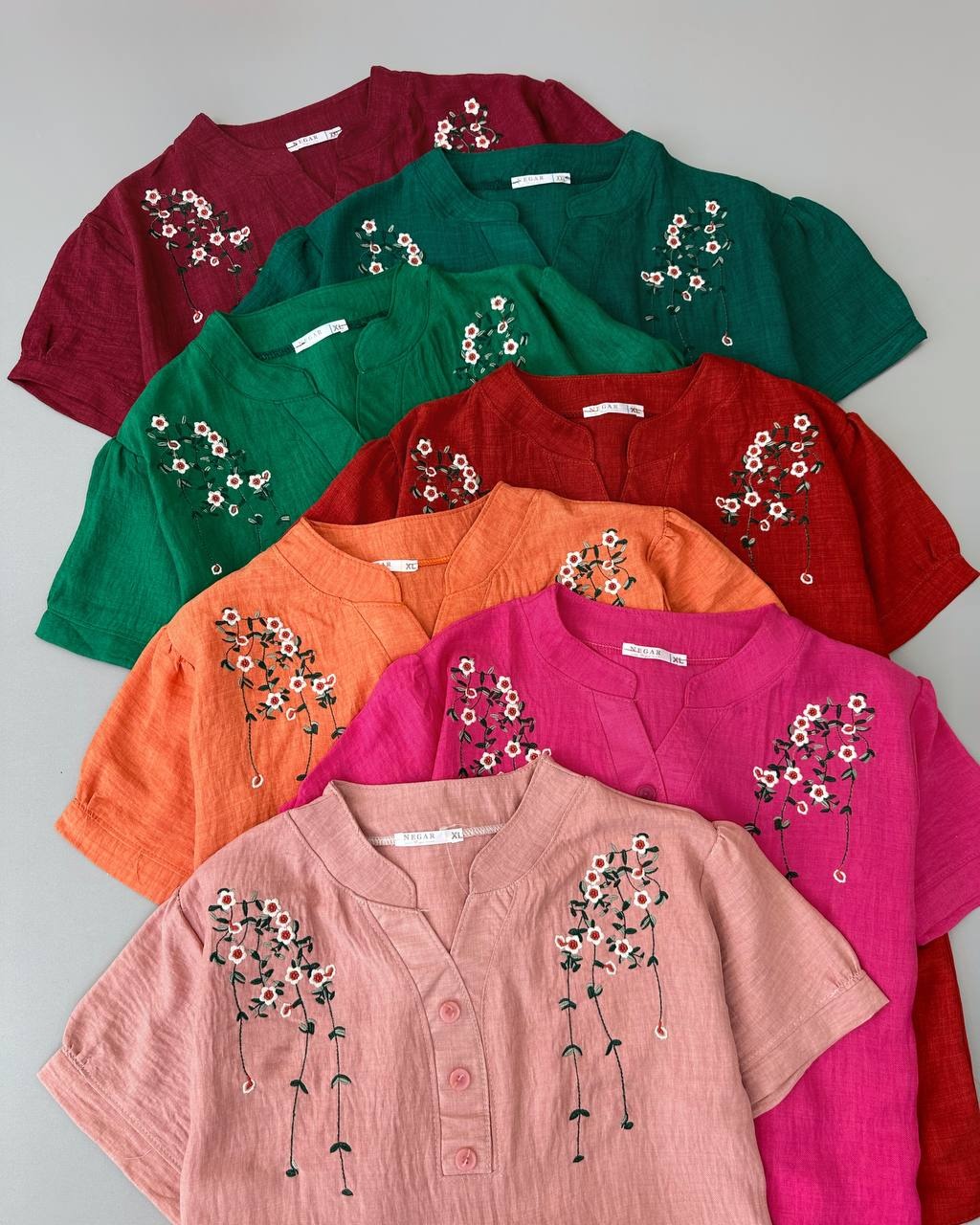 شومیز شانتون نخ گلدوزی کد 4746