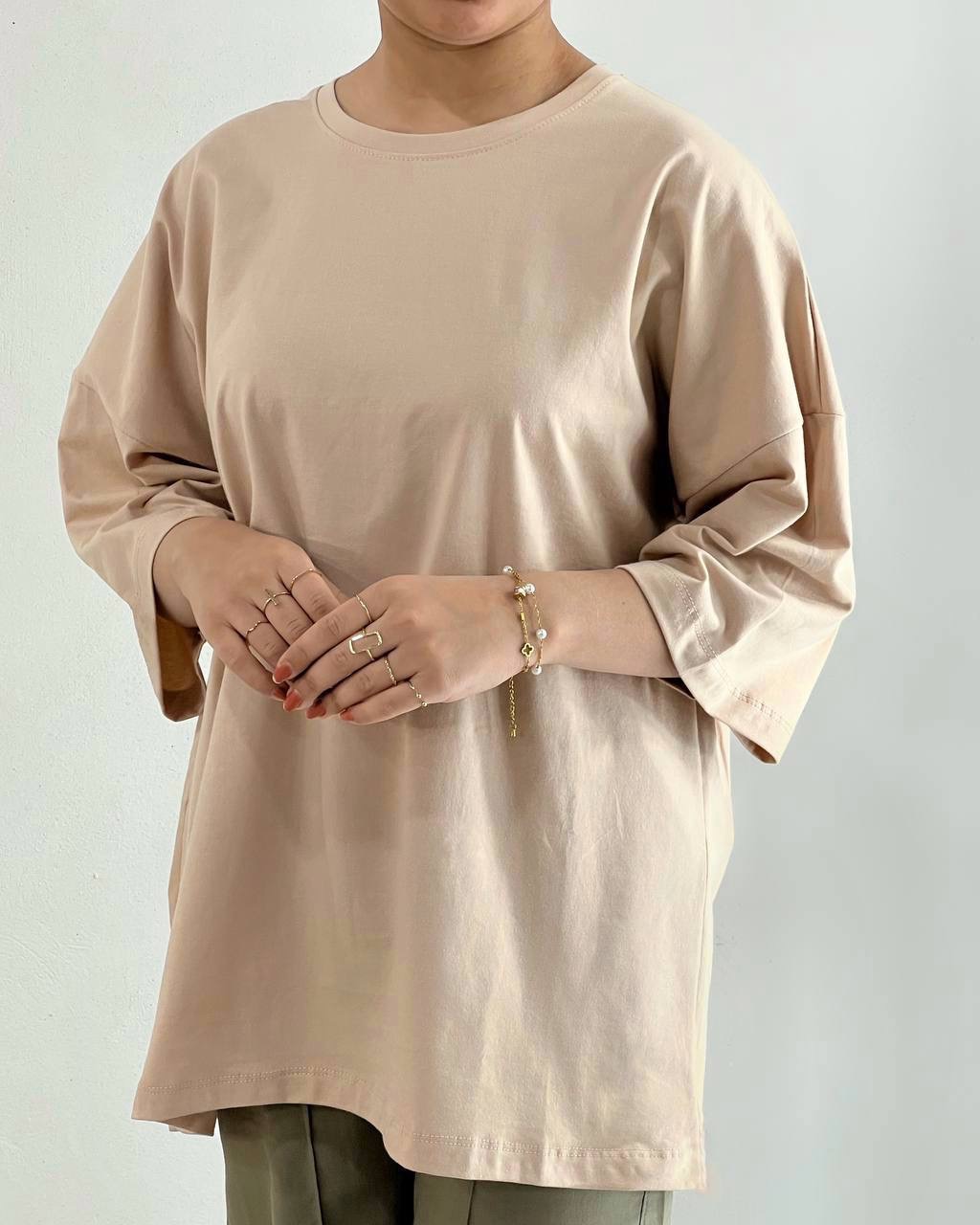 تیشرت لانگ ساده کد 4832