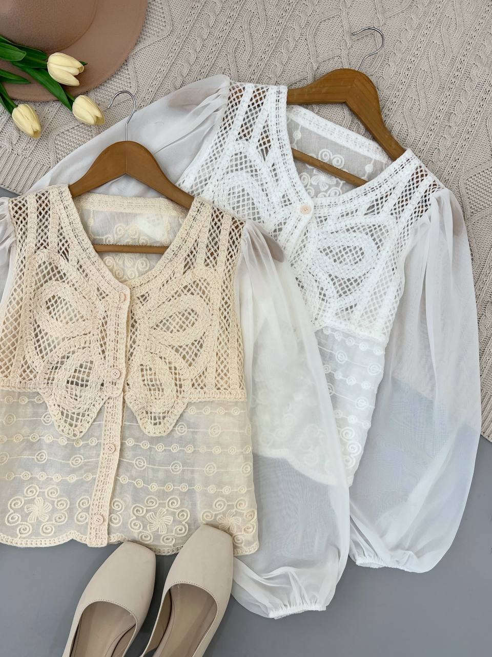 شومیز قلاب بافی اوردر کد 4836