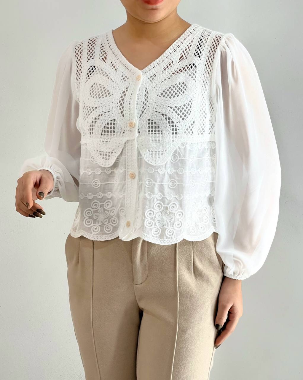 شومیز قلاب بافی اوردر کد 4836