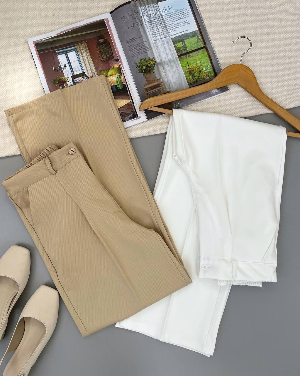 شلوار نیم بگ کرپ کجراه کد 4844