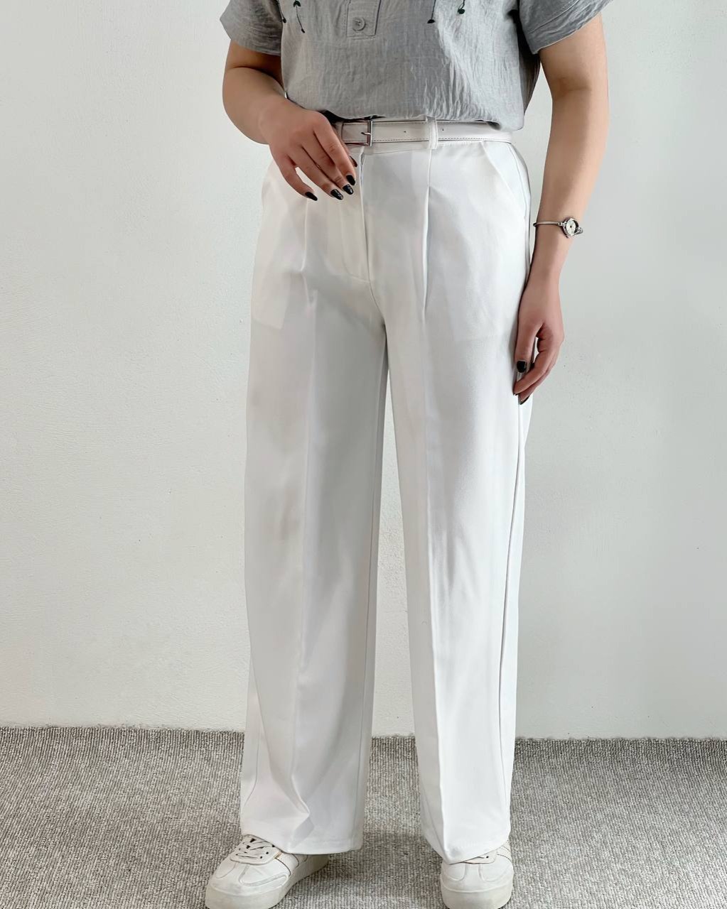 شلوار نیم بگ کرپ کجراه کد 4844