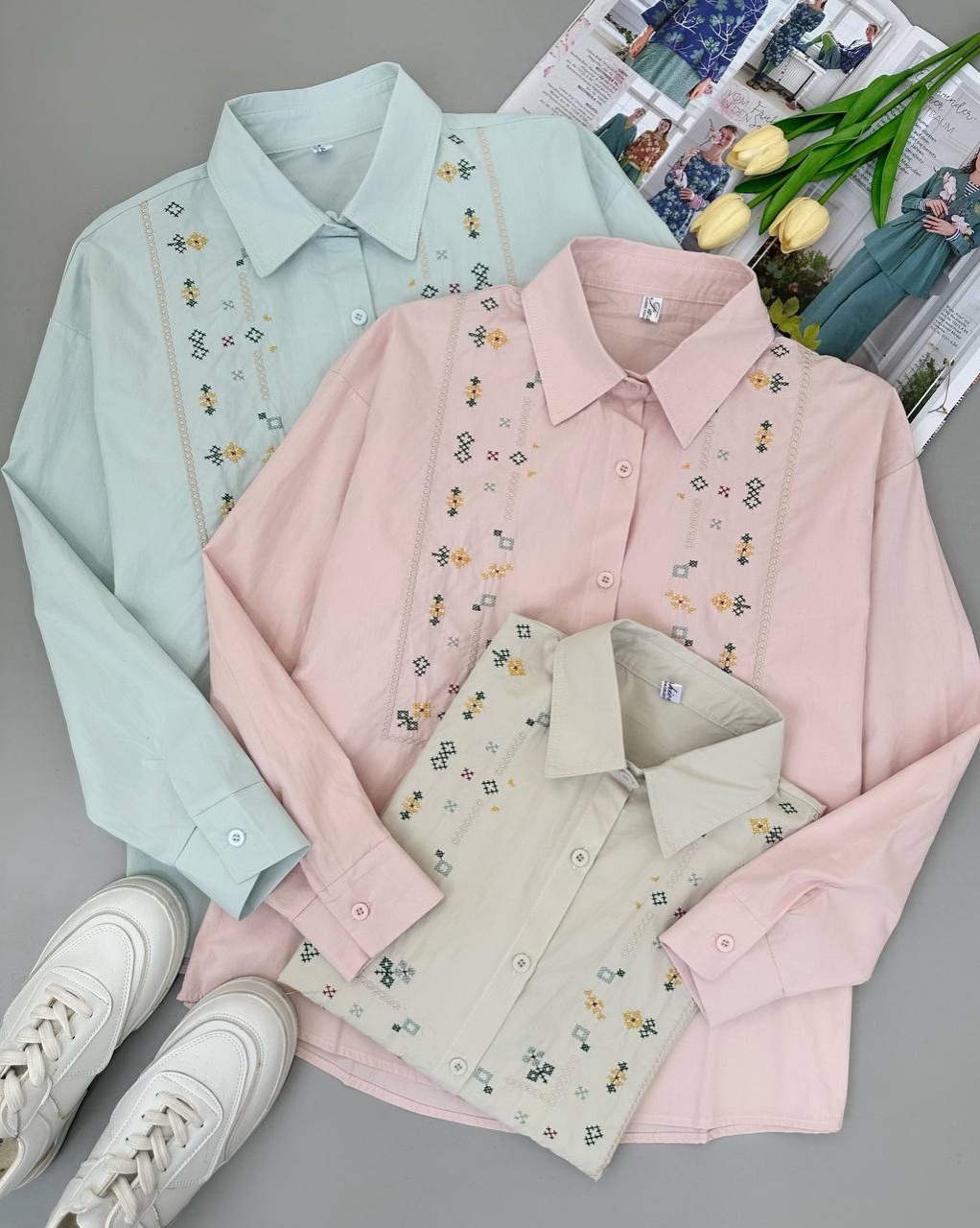 شومیز گلدوزی کد 4855