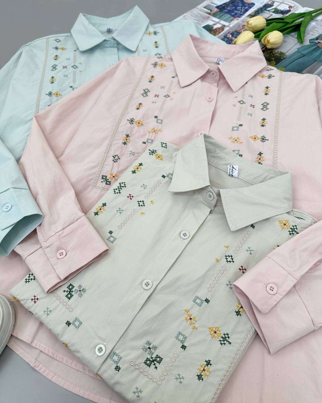 شومیز گلدوزی کد 4855