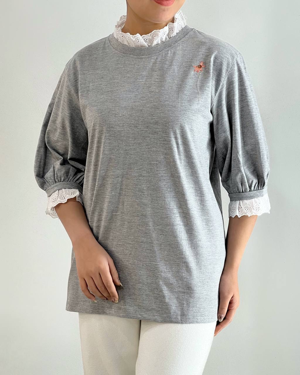 بلوز آستین سه ربع بهار 3 کد 4857