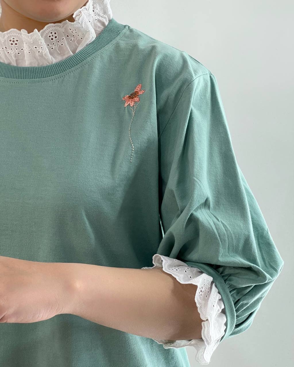 بلوز آستین سه ربع بهار 3 کد 4857