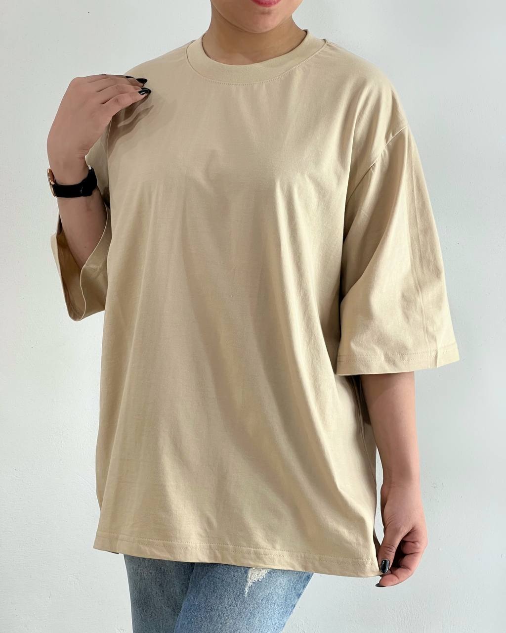 تیشرت باکسی ساده کد 4858