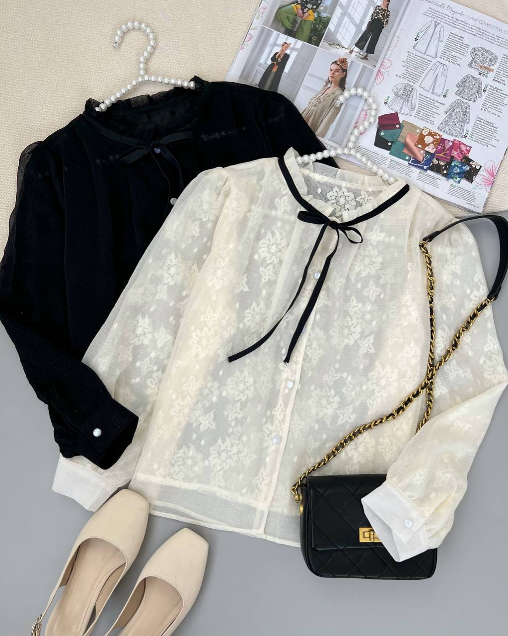 شومیز عروسکی دورنگ کد 4867