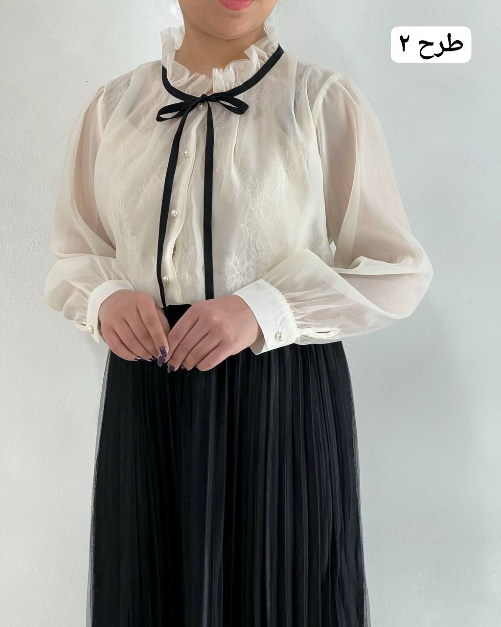 شومیز عروسکی دورنگ کد 4867