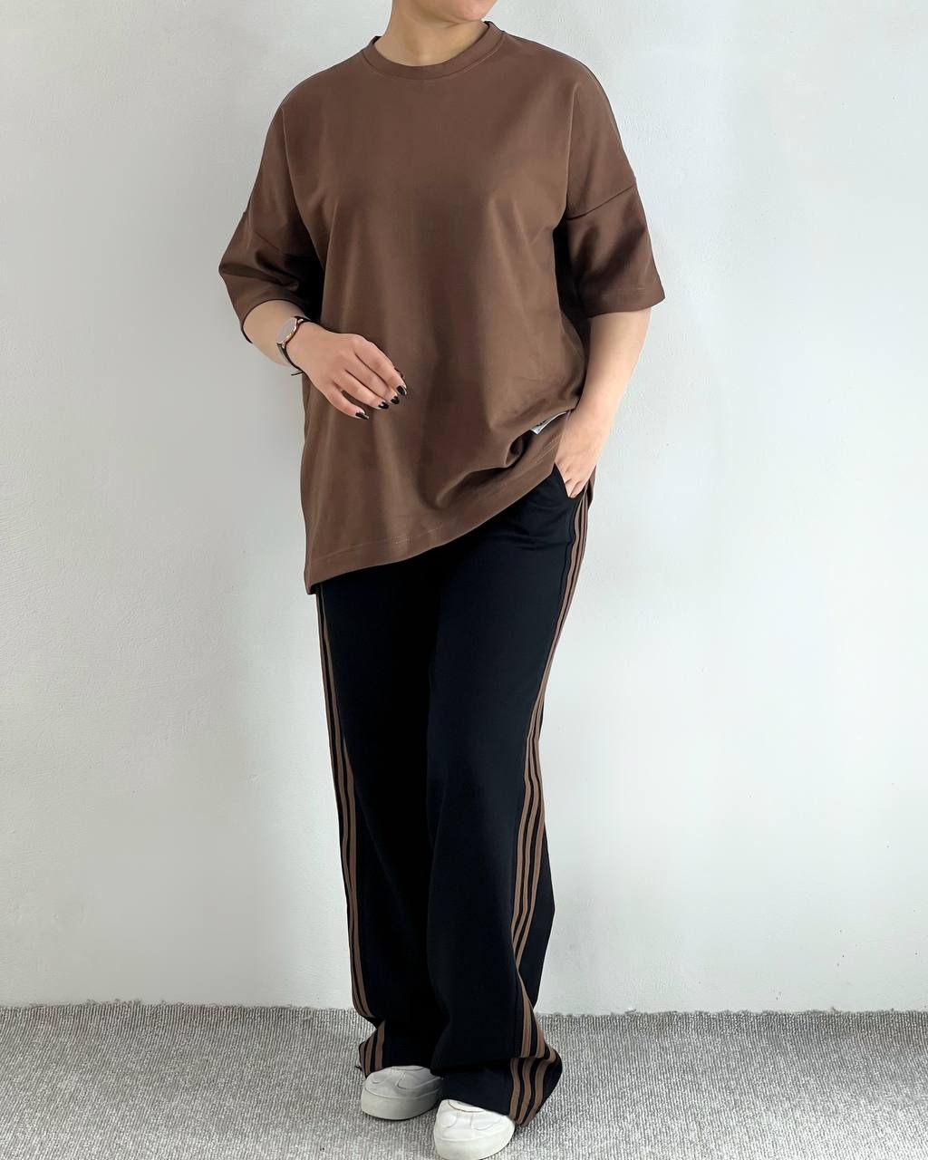 ست تیشرت لانگ و شلوار کد 4871