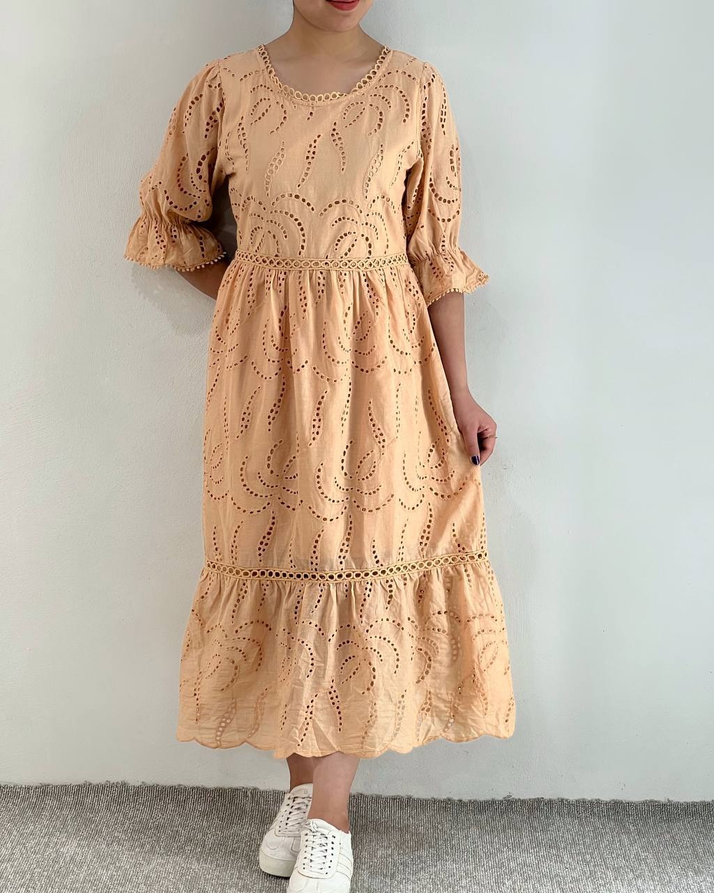 پیراهن تمام خامه دوزی کد 4873