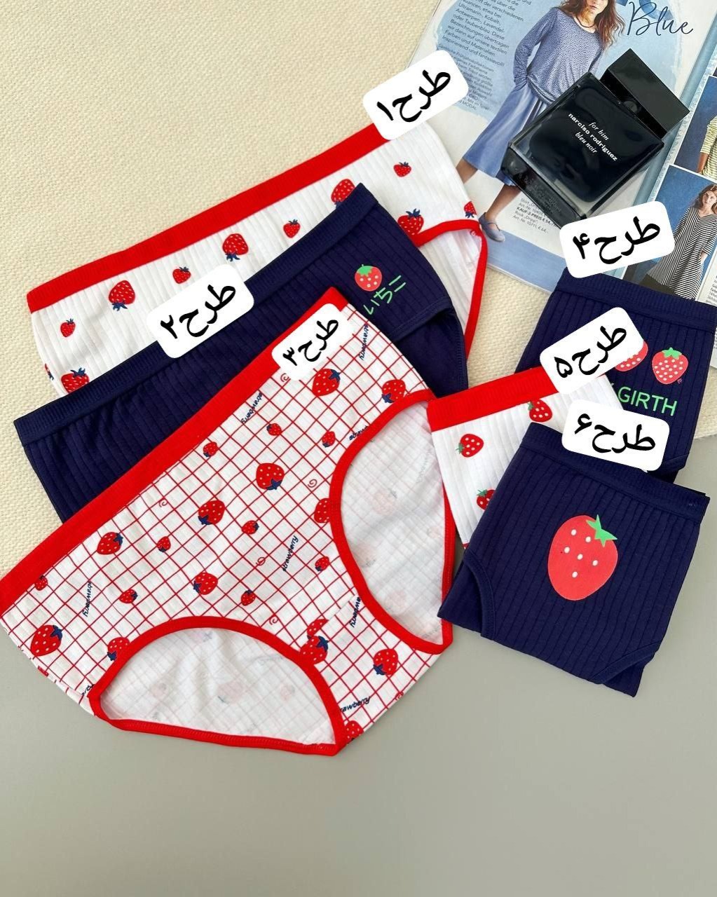 شورت کبریتی نخ پنبه توت فرنگی کد 4874