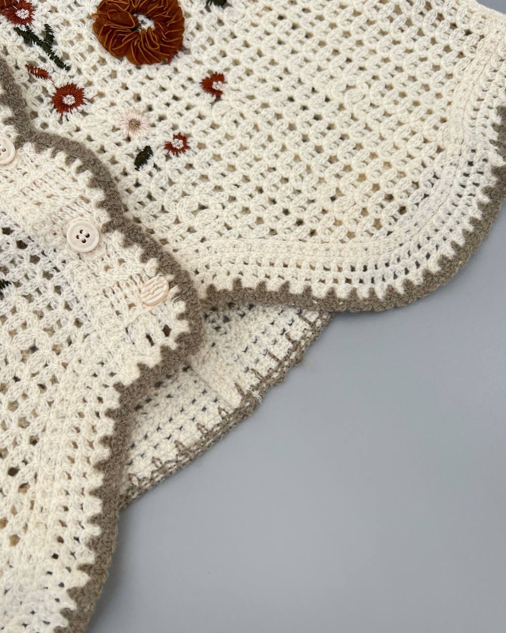 جلیقه قلاب بافی چهار رنگ کد 4877