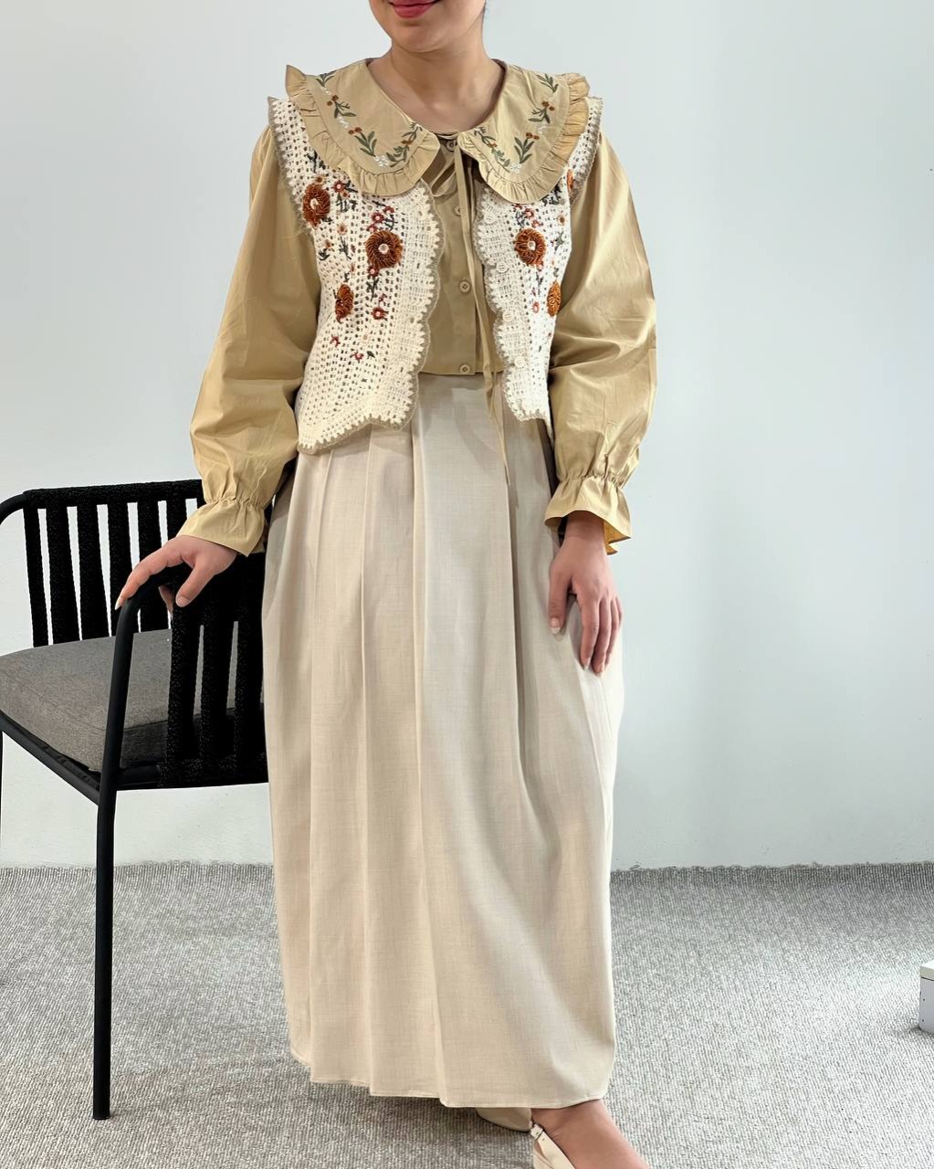 جلیقه قلاب بافی چهار رنگ کد 4877