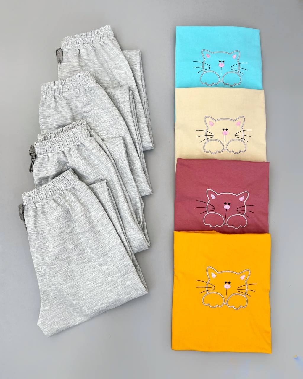 ست تیشرت و شلوار رنگی کد 4885