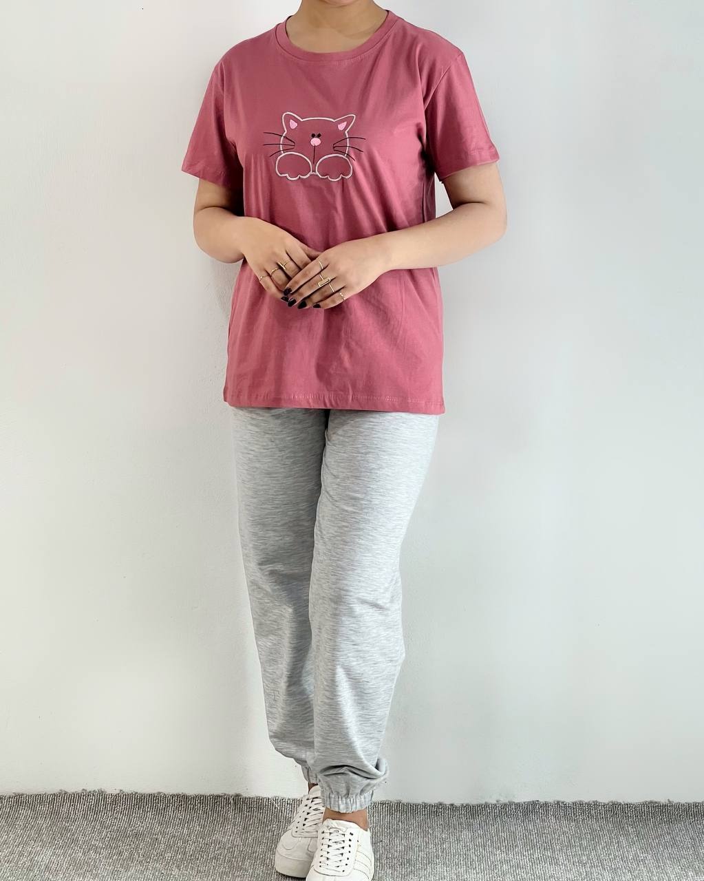 ست تیشرت و شلوار رنگی کد 4885