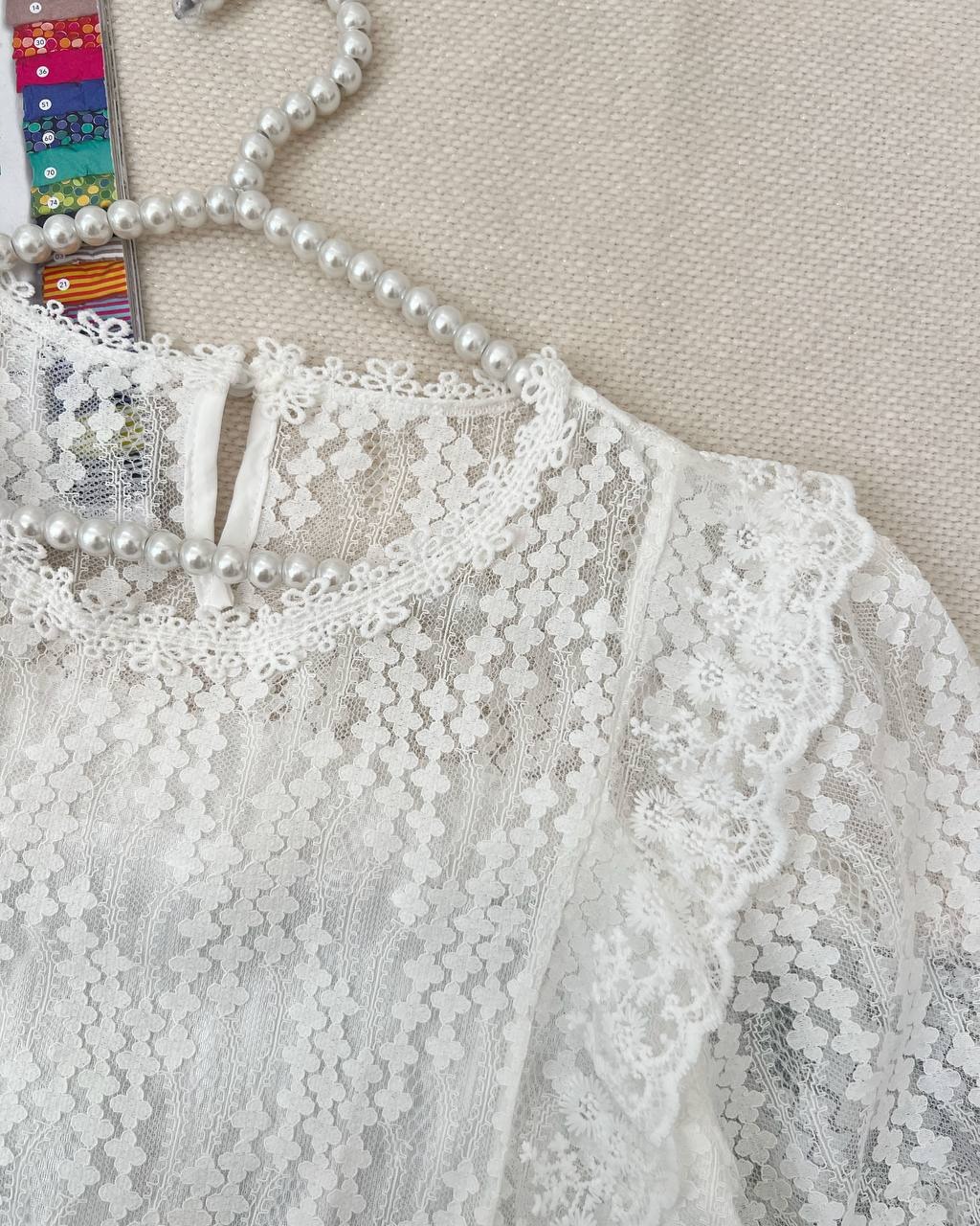 شومیز گیپور آستردار کد 4886