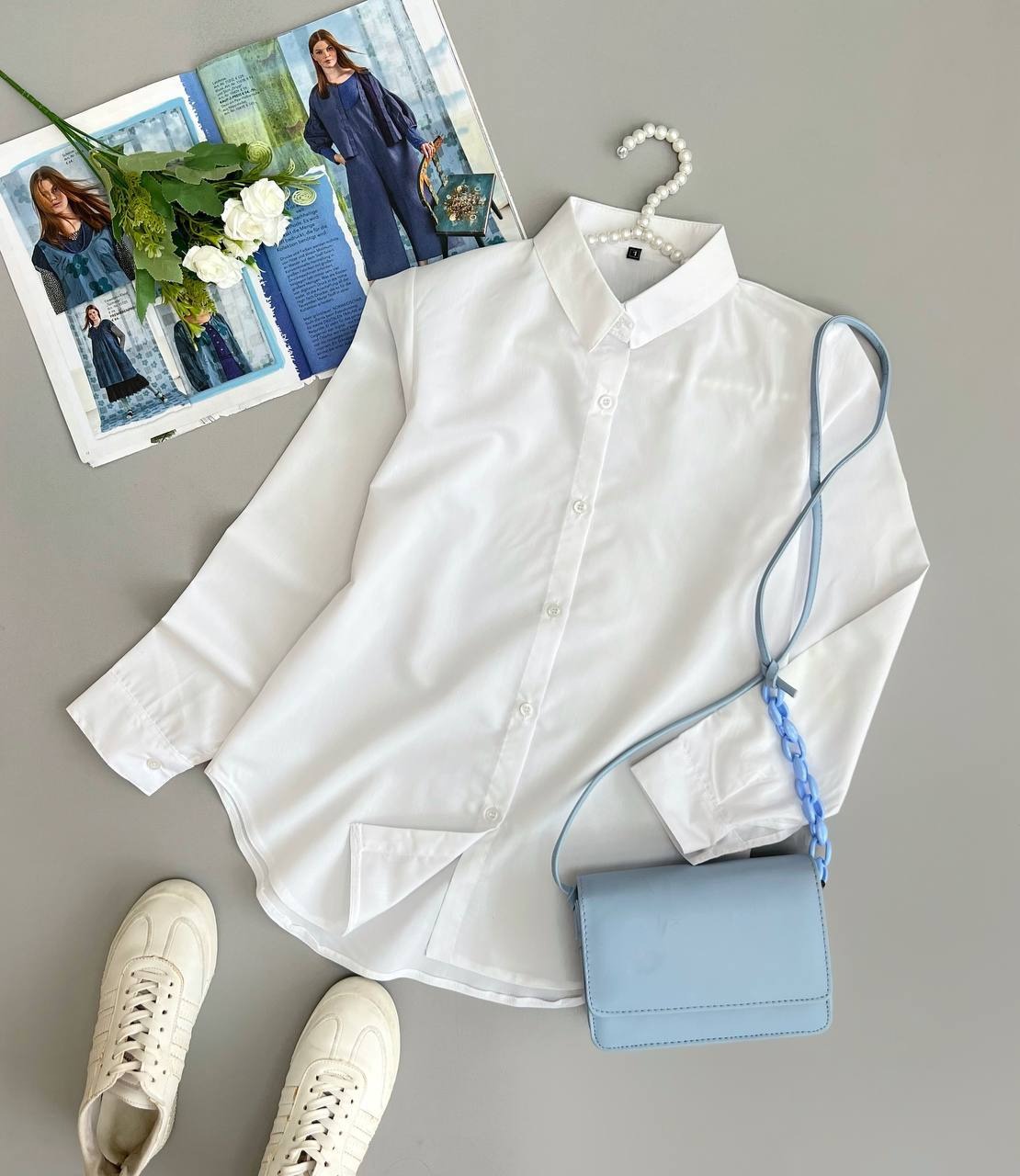 شومیز سفید کد 4889