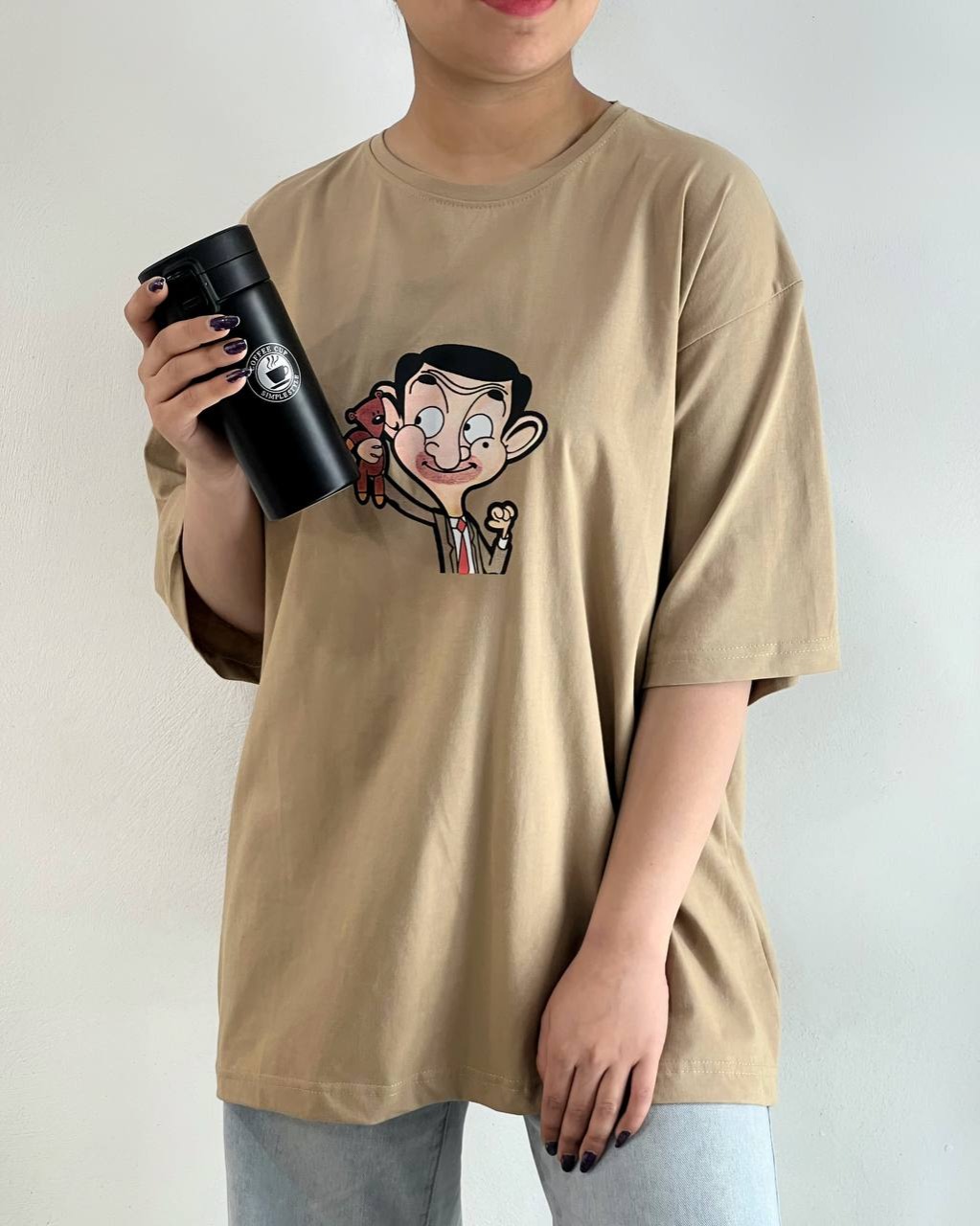 تیشرت لانگ چاپ مینیمال کد 4893