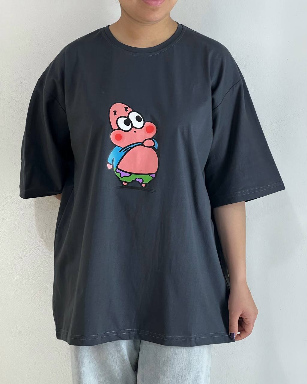 تیشرت لانگ چاپ مینیمال کد 4893